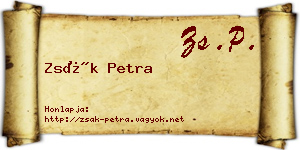 Zsák Petra névjegykártya