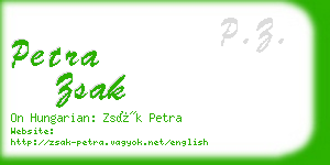 petra zsak business card